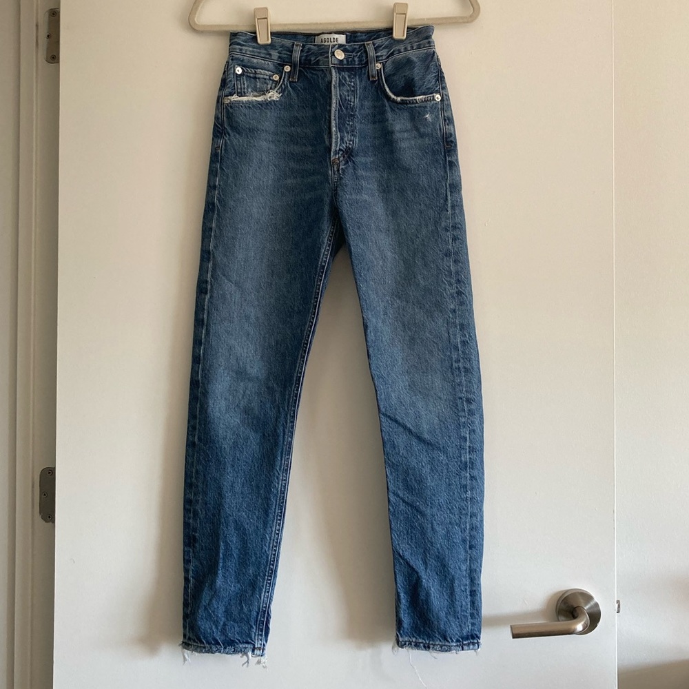 Agolde Jamie Classic Blithe Distressed Jean Size 23